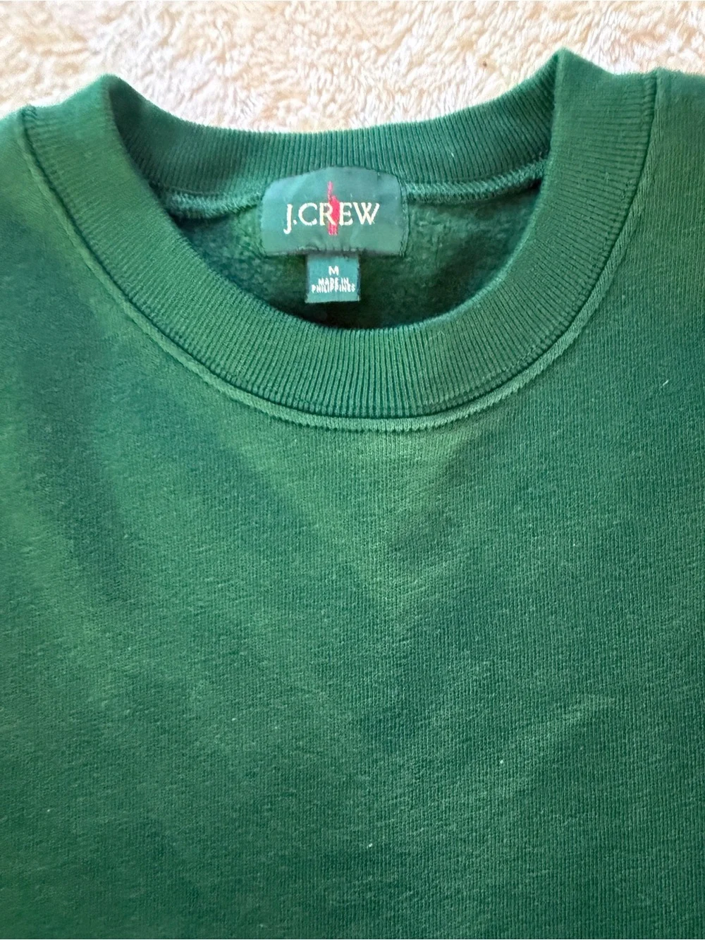 NWOT J Crew '83 Fleece Crewneck Sweatshirt in Serene Spruce sz M